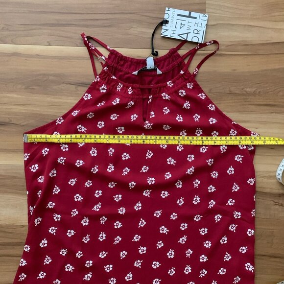 41 Hawthorn Red Floral Double Strap Sleeveless Top Size Medium NWT - Picture 2 of 8